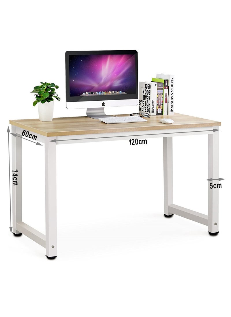 ZUIHAO - Home Office Computer Desk PC Laptop Elevate Your Home Office with a Premium Workstation - 120cm Computer Desk with Large Surface Area and Extra Durable Leg - Image 1