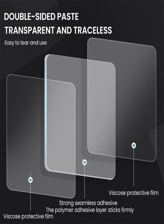 COOFANDY Double Sided 8 Clear Mounting Adhesive Square Heavy Duty Bumper, Transparent Super Sticky Gel Pads Removable, Multifunctional Tape for Cell Phone, Car, DIY Craft, Home - Image 2