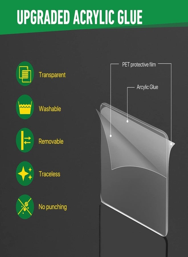 COOFANDY Double Sided 8 Clear Mounting Adhesive Square Heavy Duty Bumper, Transparent Super Sticky Gel Pads Removable, Multifunctional Tape for Cell Phone, Car, DIY Craft, Home - Image 3