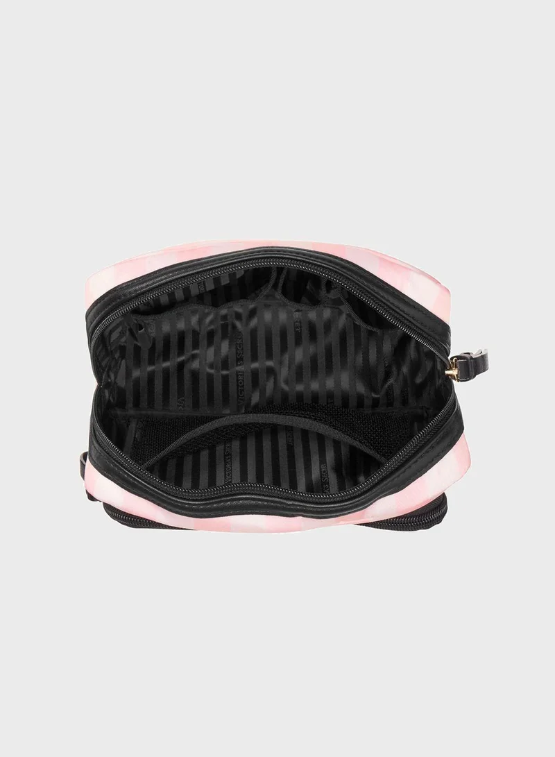 Victoria's Secret Stripe Large Cosmetic Bag