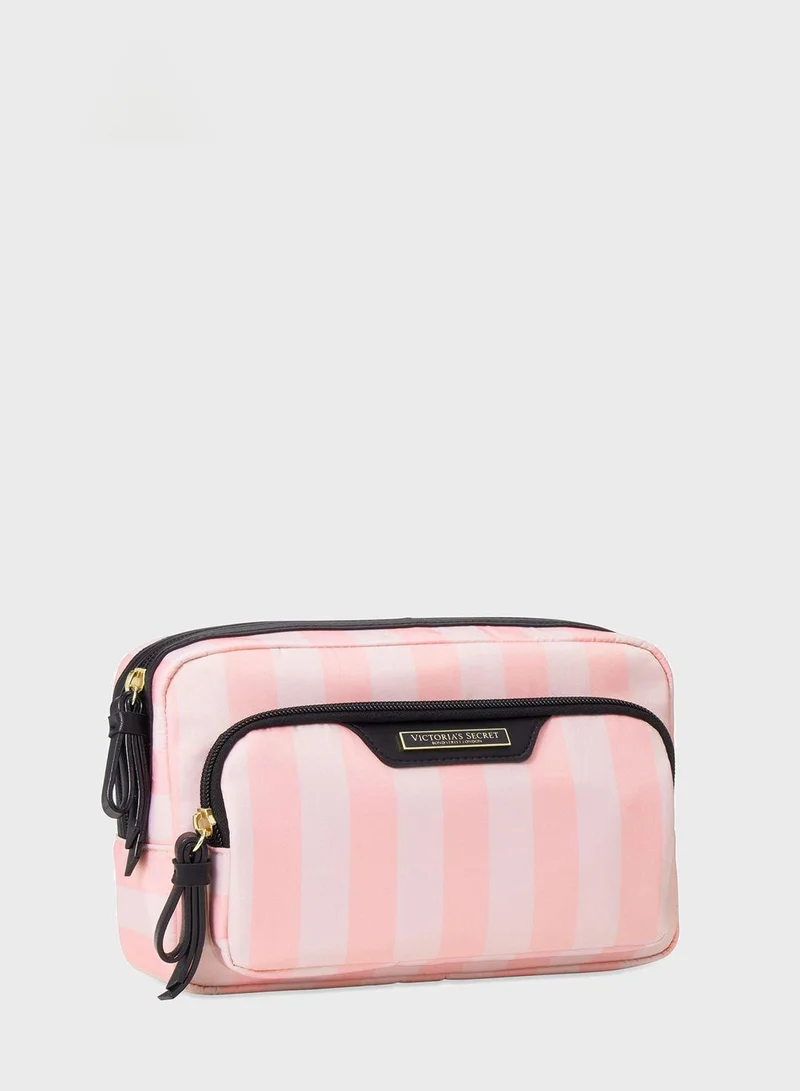 Victoria's Secret Stripe Large Cosmetic Bag