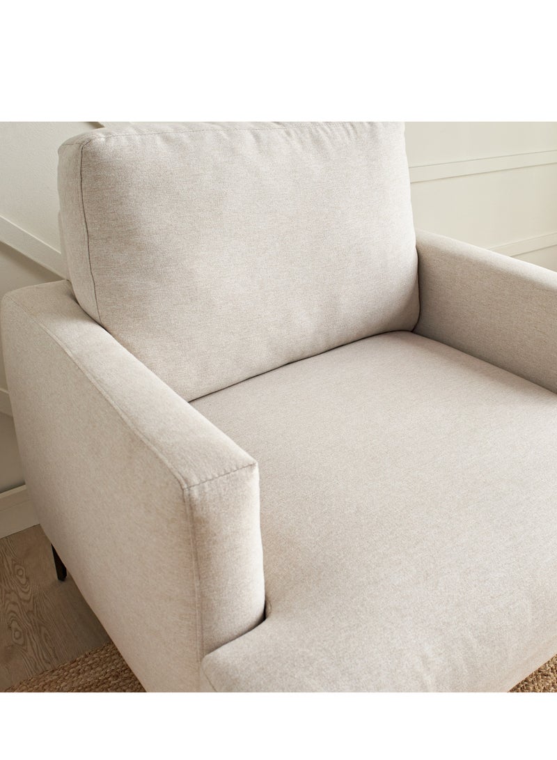 House One Chair|Swedish Wood and Linen 88x85x90 cm- Beige - Image 3