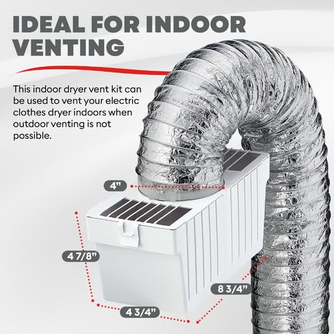 Deflecto LTF Dryer Lint Trap Kit Supurr-Flex Flexible Metallic Duct, Pack of 1, Silver - Image 3