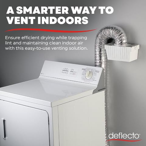 Deflecto LTF Dryer Lint Trap Kit Supurr-Flex Flexible Metallic Duct, Pack of 1, Silver - Image 5