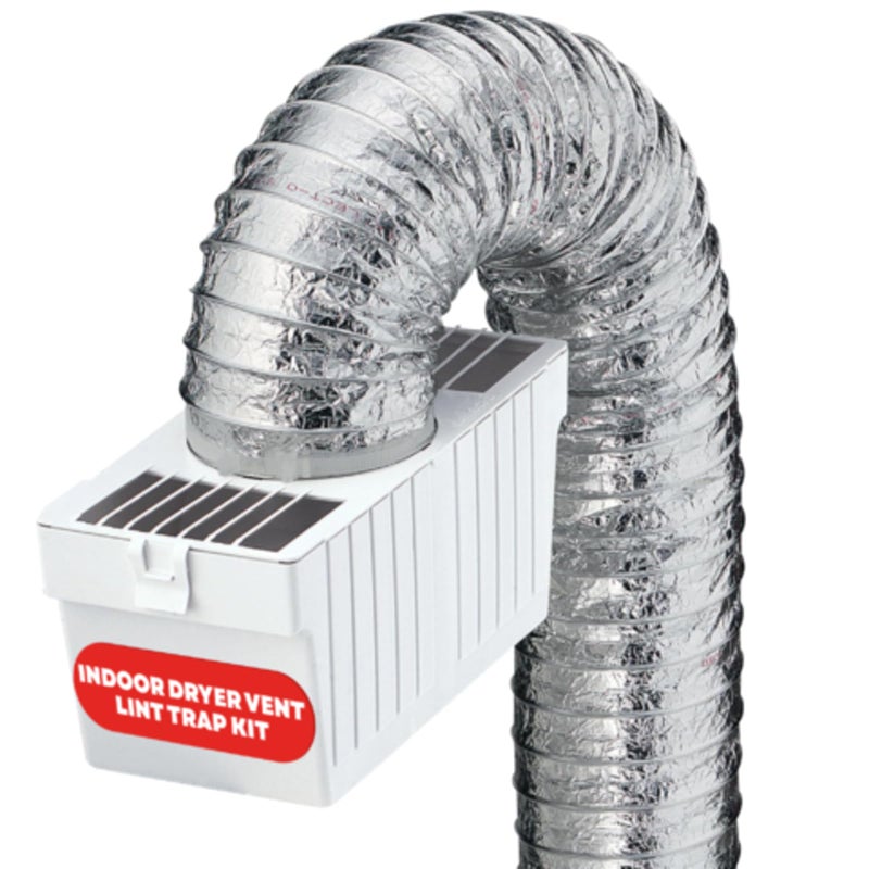 Deflecto LTF Dryer Lint Trap Kit Supurr-Flex Flexible Metallic Duct, Pack of 1, Silver - Image 1