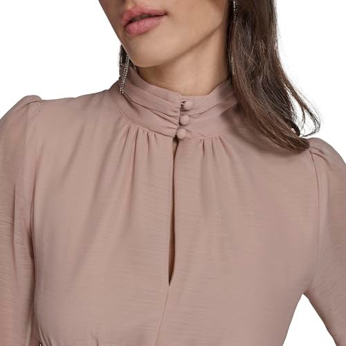 BCBGeneration BCBG Women's Long Sleeve Mock Neck, Pumice Multi,10 - Image 2