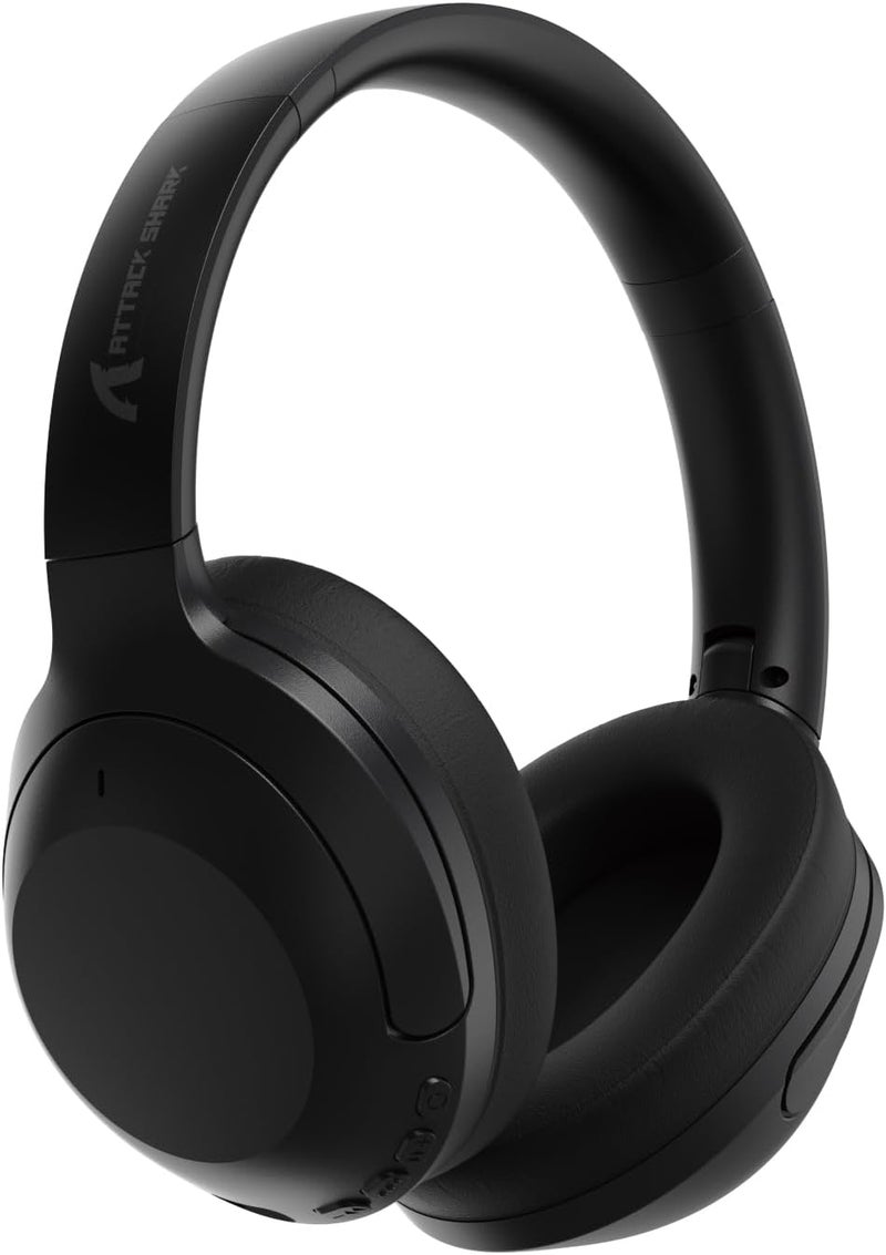 LexonElec Attack Shark G300 Wireless Active Noise Cancelling Headset, Bluetooth 5.3 Deep Bass HD Stereo Sound Over Ear, 20H Playtime, Built-in Mic Lightweight Design 3.5mm Gaming Headset (Black) - Image 1