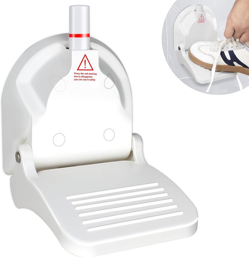 CLIO Foldable Shower Foot Rest with Suction Cup for Shaving Legs，Anti-Slip Shower Pedal with No Drilling Suction Cup for Pregnant Woman u0026 Back Pain Sufferers- Reduce Body Strain u0026 Bending Over - Image 1