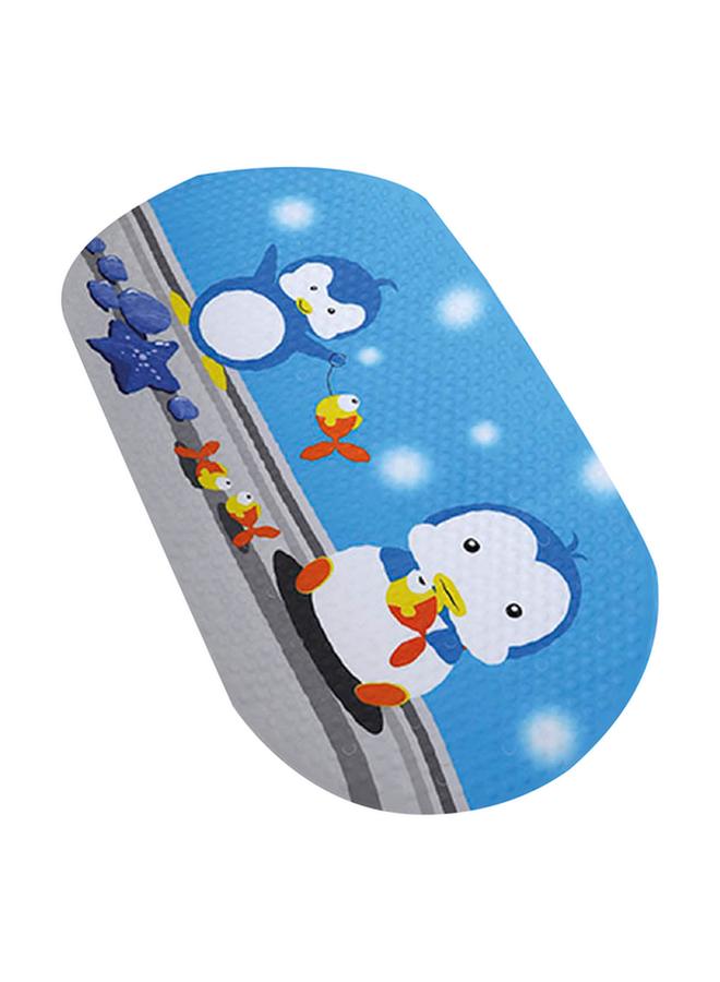 Tendance Polyester Anti-Slip Penguin Printed Suction Cup Bathtub Floor Mat Multicolor 69 X 39Cm 721225 - Image 2