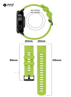 INEIX Silicone Replacement Strap For Huawei Watch 3/3 Pro - Flouresent Green  - Image 3
