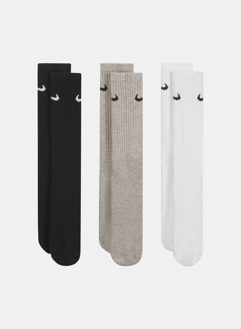 Nike Unisex Nike Value Cotton Cushioned Crew Socks – 3-Pack - Image 4
