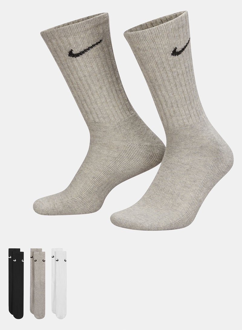 Nike Unisex Nike Value Cotton Cushioned Crew Socks – 3-Pack - Image 3