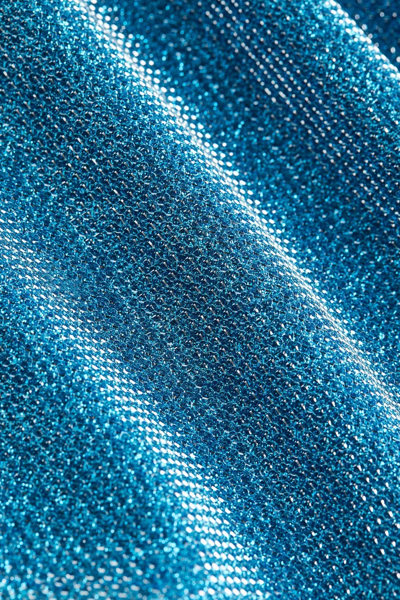 H&M Glittery one-shoulder top