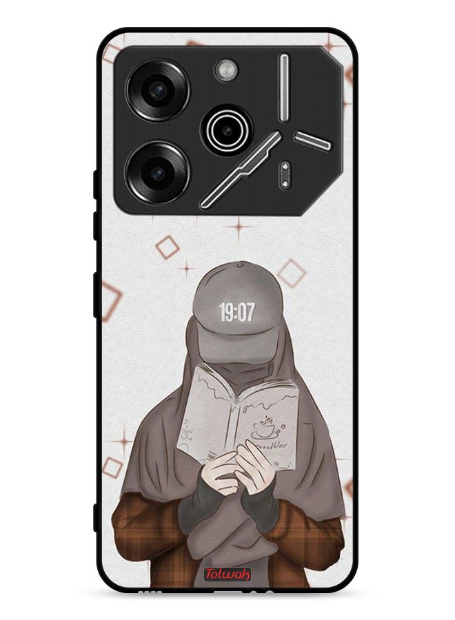 Tolwak Tecno Pova 6 Pro 5G Protective Case Cover Girl Reading Art - Image 1