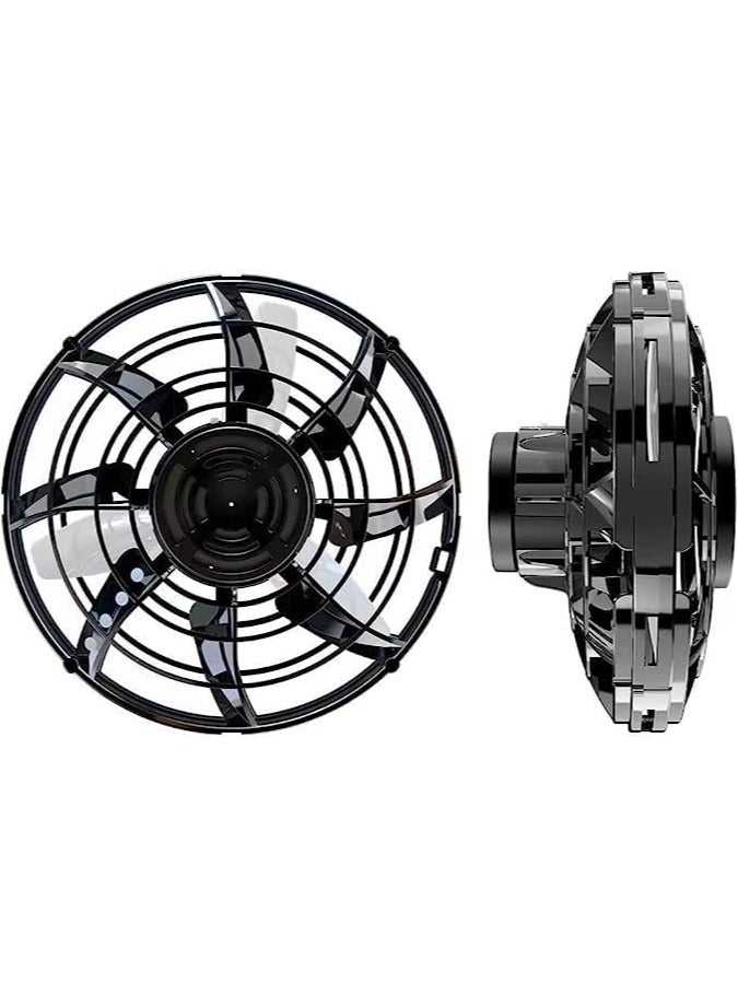 ألعاب فلاينج سبينر، طائرة بدون طيار صغيرة يتم التحكم فيها يدويًا، سبينر فيدجيت بوميرانج بإضاءة RGB، طائرة بدون طيار تدور 360 درجة، ألعاب الفضاء الطائر هدية للأطفال البالغين في الهواء الطلق في الداخل (أسود) - Image 2