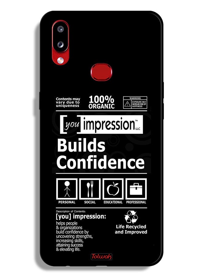 Tolwak Samsung Galaxy A10s Protective Case Cover Builds Confidence Sticker - Image 1