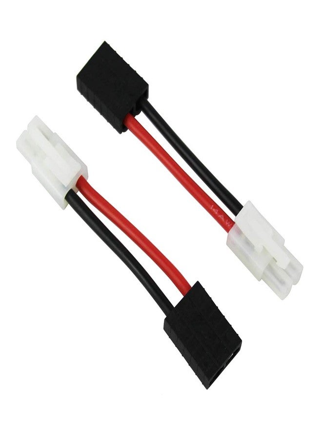 OliYin 3pcs Compatible with TRX Female to Plug for Tamiya Male Connector Adapter Cable 14awg 5cm 1.96in for NiCd NiMH Dynamite(Pack of 3) - Image 2