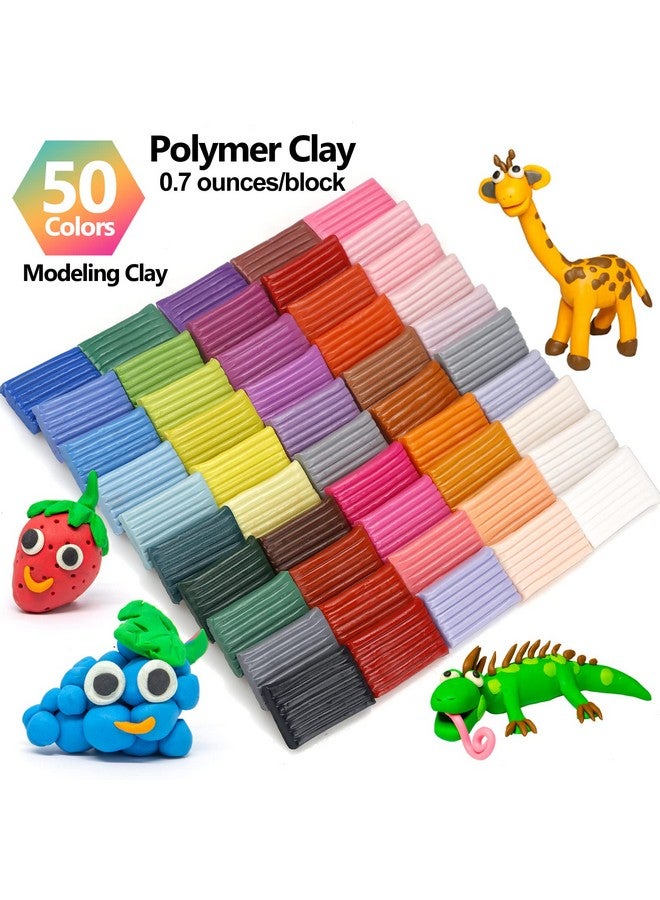 CiaraQ Polymer Clay Starter Kit, Oven Bake Modeling Clay With Sculpting Tools, 50 Colors, 2.8 Lb - Image 2