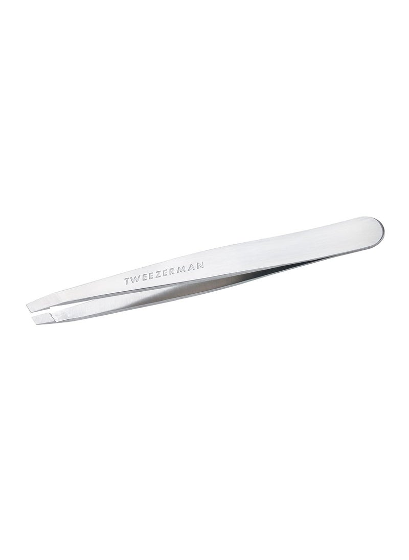 Tweezerman - Tweezerman Stainless Steel Slant Tweezer - Eyebrow Tweezers for Women and Men (Platinum Silver) - Image 1