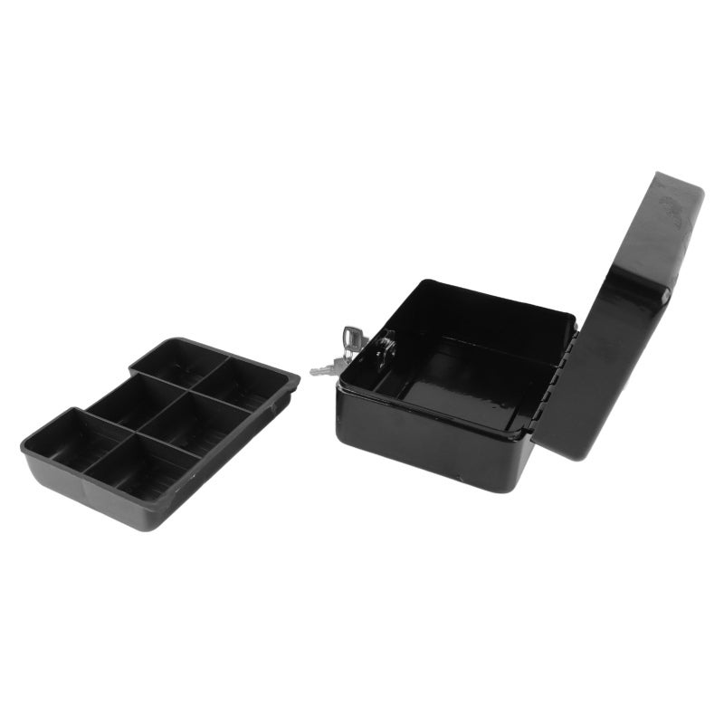 Metal Cash Box With 2 Keys Lock - Premium Metal Multipurpose Mini Safe for Home Car Kids Valuables Storage - Image 3