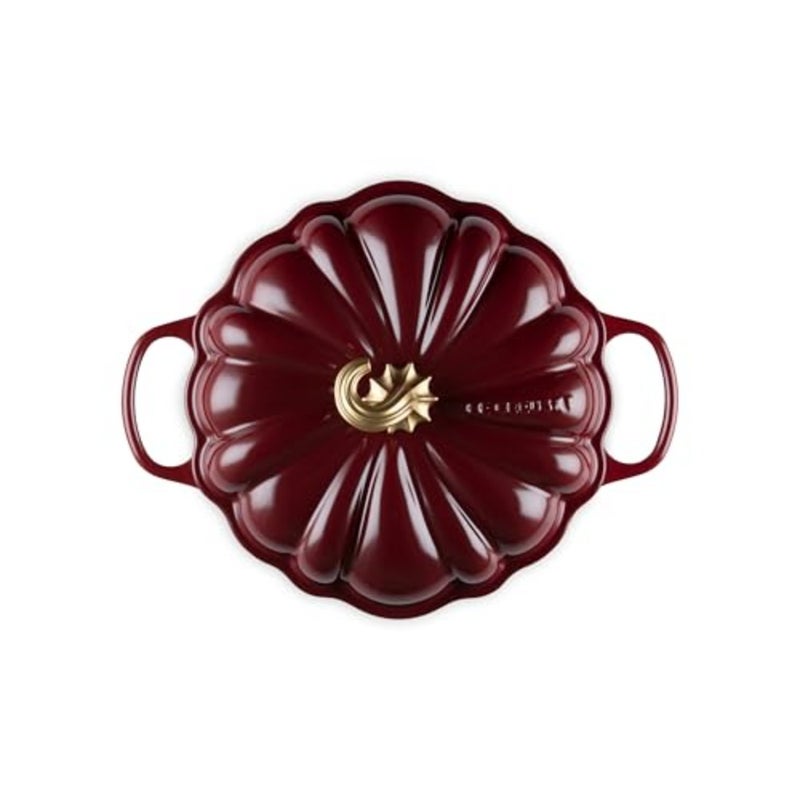 Enameled Cast Iron Figural Pumpkin Braiser for cooking, enameled cast iron, Rhone color, durable nonstick surface and even heat distribution - Image 2