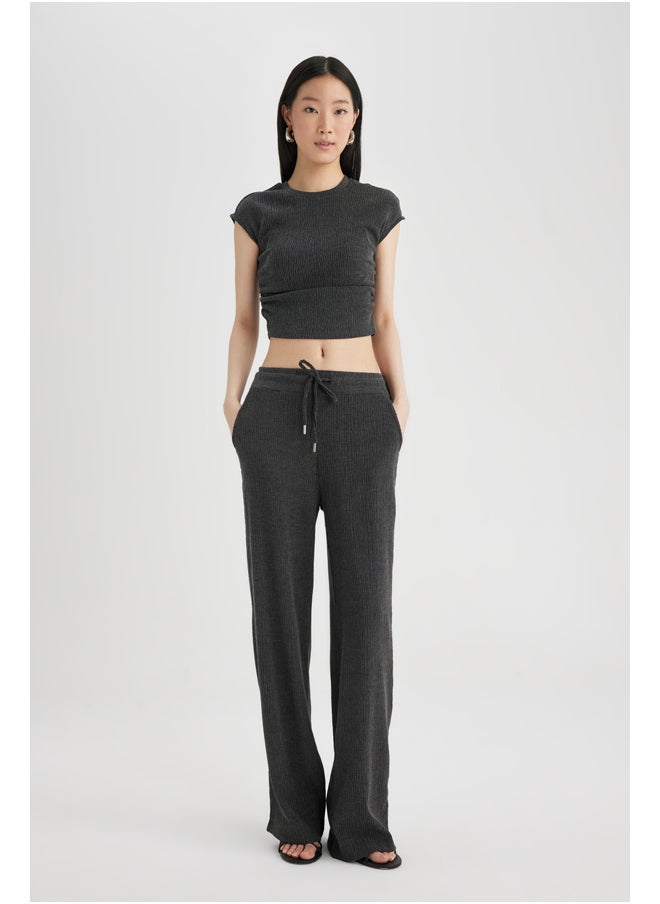 DeFacto - Woman Wide Leg Knitted Trousers - Image 1