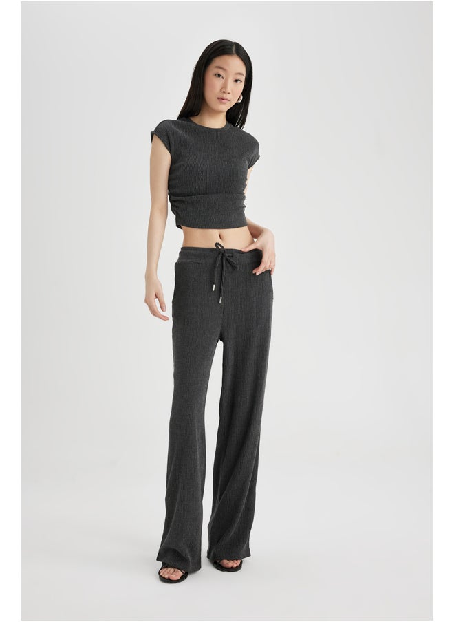 DeFacto - Woman Wide Leg Knitted Trousers - Image 1
