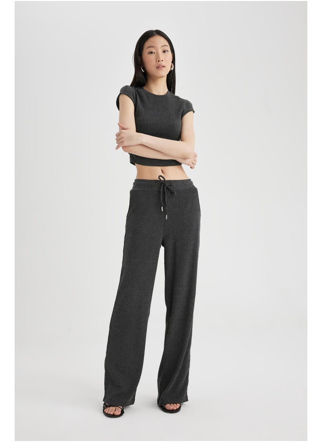 DeFacto - Woman Wide Leg Knitted Trousers - Image 1