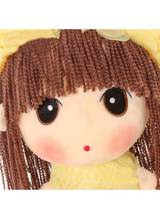 Tvoip Tulle Skirt Princess Plush Toy Phial Dolls Children Girls Doll Cute Little Girl Dolls, 18 Inch (Yellow)  - Image 5
