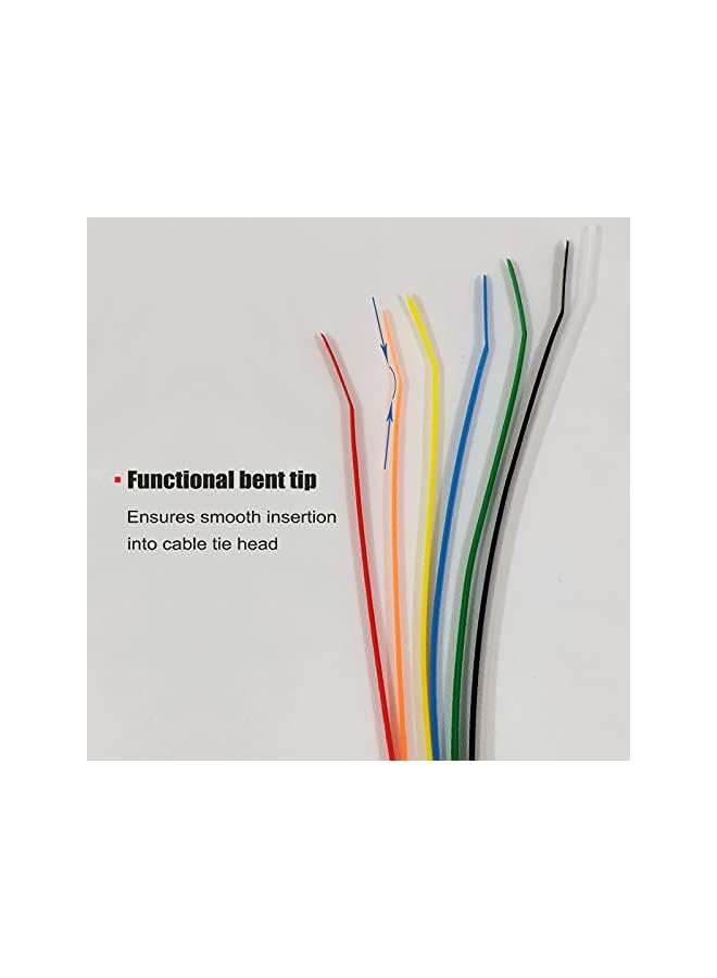 promass 8 Inch 500pcs Colored Zip Ties 20lb Strength, Multi-Purpose Cable Ties - Image 5