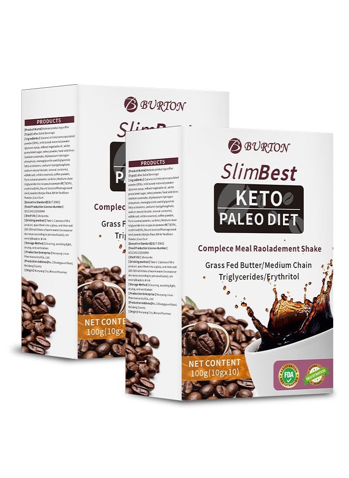 BURTON 2-PACK Ketogenic High Performance Keto Coffee, Supports Energy & Metabolism, Ketogenic Diet 10g*10*2  - Image 1