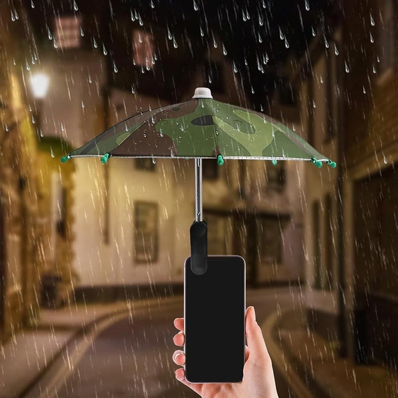 مظلة هاتف مموهة قابلة للتعديل لحماية من الشمس والمطر للأجهزة المحمولة للسفر في الهواء الطلق - Image 4