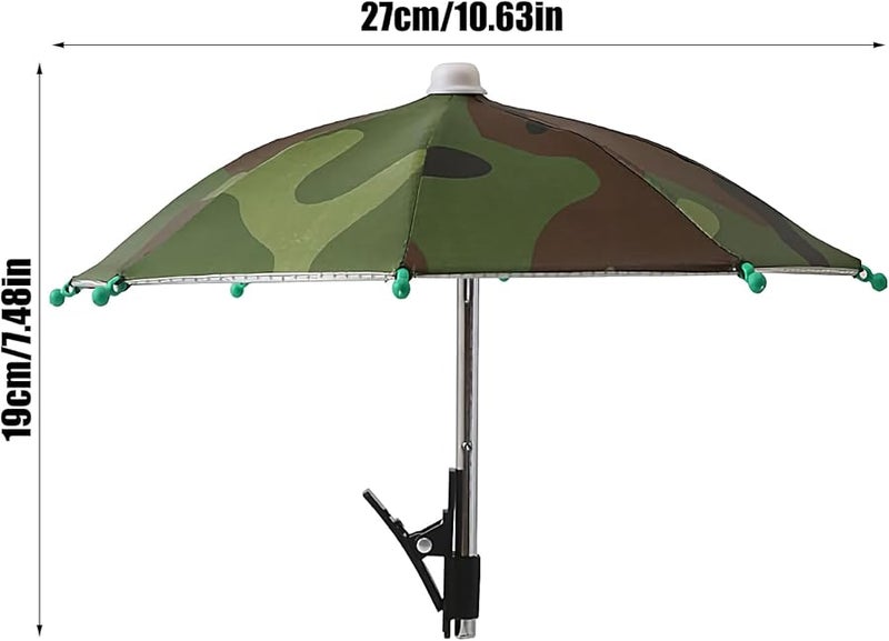 مظلة هاتف مموهة قابلة للتعديل لحماية من الشمس والمطر للأجهزة المحمولة للسفر في الهواء الطلق - Image 3