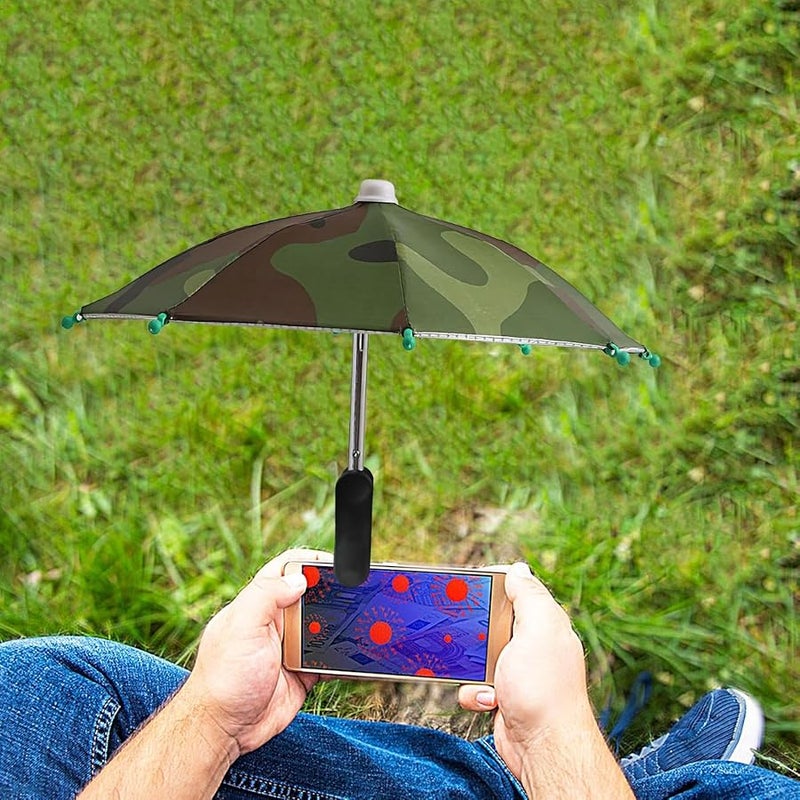 مظلة هاتف مموهة قابلة للتعديل لحماية من الشمس والمطر للأجهزة المحمولة للسفر في الهواء الطلق - Image 5