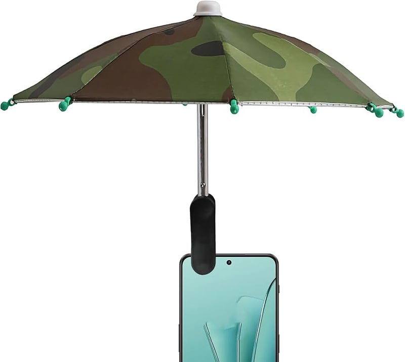 مظلة هاتف مموهة قابلة للتعديل لحماية من الشمس والمطر للأجهزة المحمولة للسفر في الهواء الطلق - Image 1