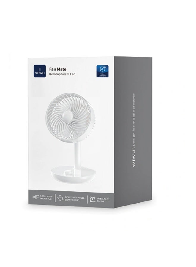 دبليو اي دبليو يو WiWU WI-FS013 مروحة محمولة يدوية قابلة للشحن Fan Mate لون أبيض - Image 1