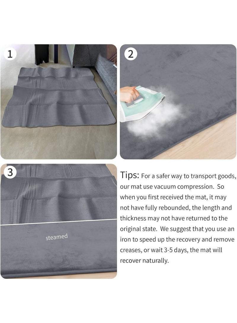 YOUWE7 Baby Play Mat for Floor,2CM Thick Elasti-Foam Playpen Mat for Tummy Time,Water Repellent Soft Coral Velvet for Toddler,Infant,Kids,Non-Slip Backing Safe for Crawling - Image 2