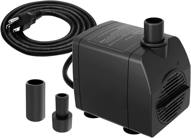 Knifel Submersible Pump 200GPH Ultra Quiet with Over Heating Protection 5.2ft High Lift for Fountains, Hydroponics, Ponds, Aquariums & More… - Image 1