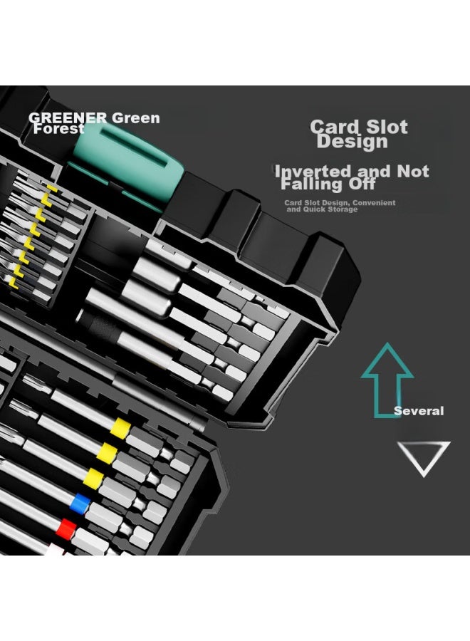 GREENER Lülin 44-piece Screwdriver Set, Electric Screwdriver, Household Hexagonal Screwdriver, Drill Bits, Phillips Screwdriver, Rainbow Magic Box - Image 3