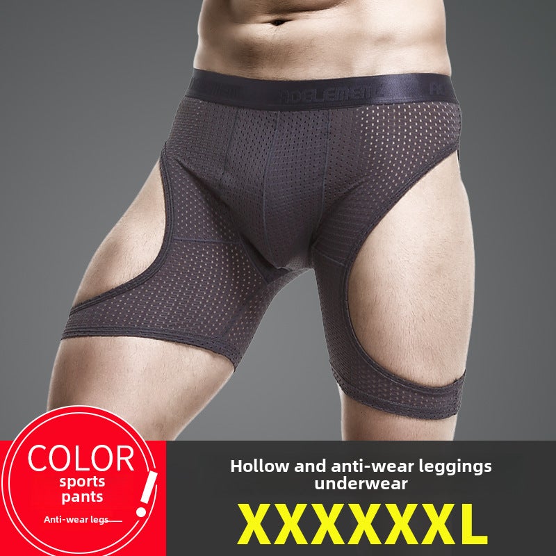 Mens Ice Silk Breathable Boxers Anti-Chafe Underwear White  - Image 3