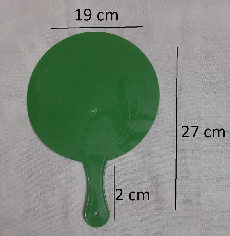 advancedestore light weight hand held summer cooling fan Attractive Colors Home Decoration Summer Hand Held Plastic HandFan multicolor pack of 2 - Image 3