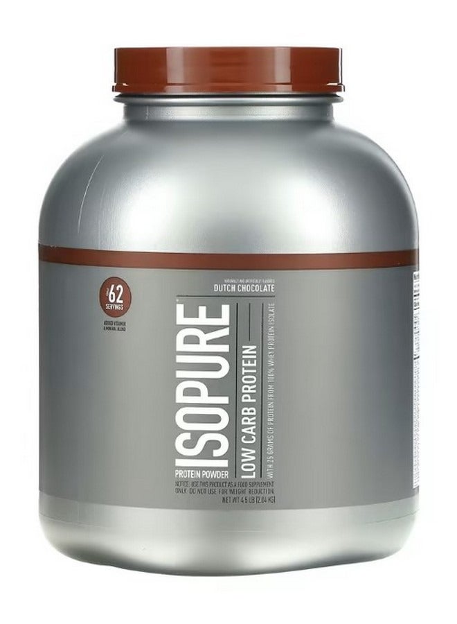 آيزوبيور Low Carb Protein Powder Dutch Chocolate 4.5 lb 2.04 kg - Image 1