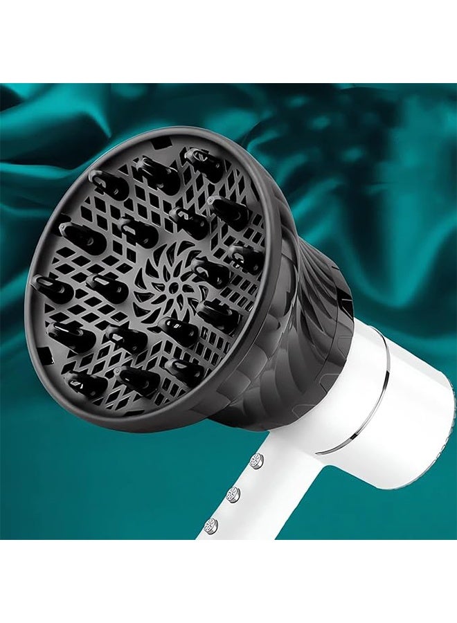 Universal Hair Diffuser for Curly & Wavy Hair, Quick Blow Dry Diffuser Attachment for Curly and Naturally Wavy Hair, Adjustable 1.4-3 Inch - Image 2