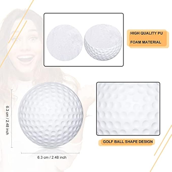 Zubebe Golf Ball Golf Party Favors Mini Soft Foam Stress Balls for Adults Bulk Sports Stress Relief Balls for Teens Prizes Decoration Present Toys - Image 5
