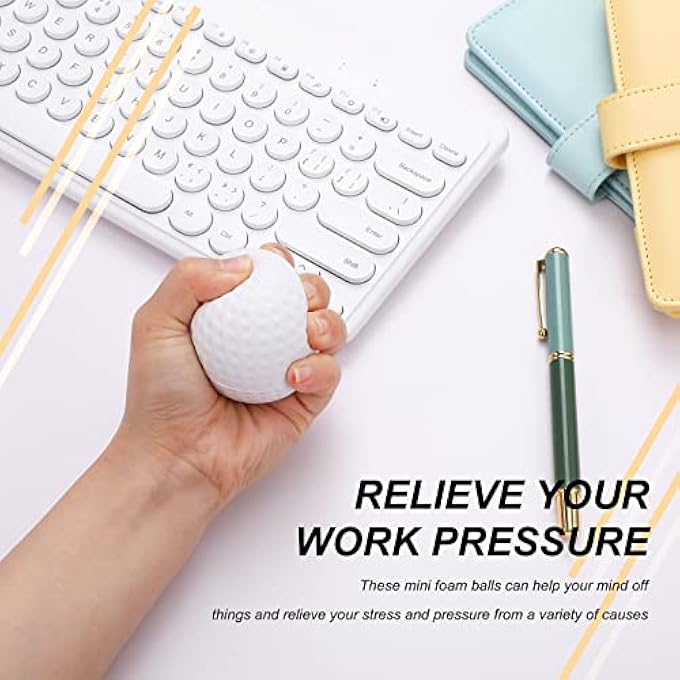 Zubebe Golf Ball Golf Party Favors Mini Soft Foam Stress Balls for Adults Bulk Sports Stress Relief Balls for Teens Prizes Decoration Present Toys - Image 2