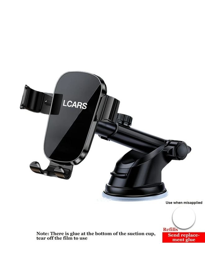 Black Universal Car Phone Holder Dashboard Suction Cup Mount For Mobile Navigation - Image 1