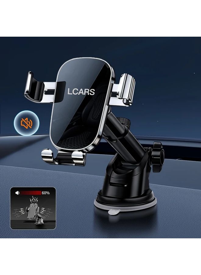 Black Universal Car Phone Holder Dashboard Suction Cup Mount For Mobile Navigation - Image 2