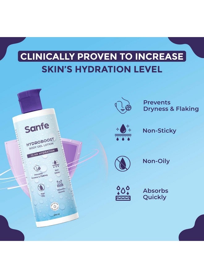 سانفي لوشن جل للجسم هيدروبوست مغذي عميق وترطيب طويل الأمد يحتوي على الجلسرين سريع الامتصاص وغير دهني للبشرة الجافة والمتقشرة 200 مل - Image 3