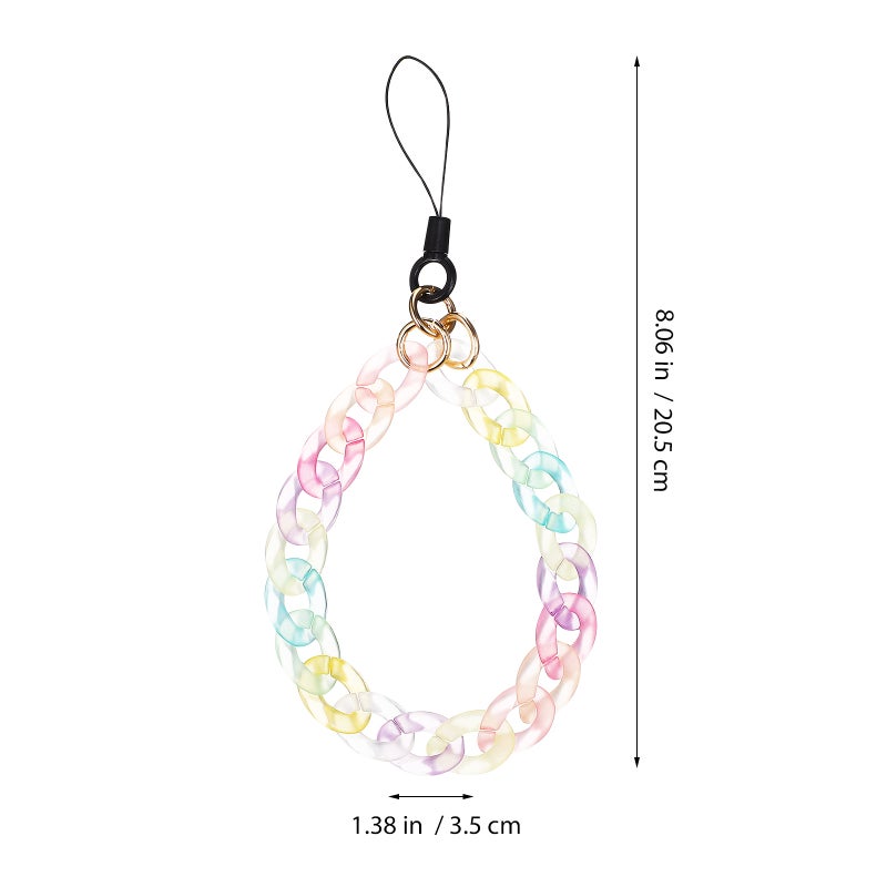 4 pcs Phone Charms Strap Colorful Phone Lanyard Wrist Strap Keychain Handbag Pendants - Image 2