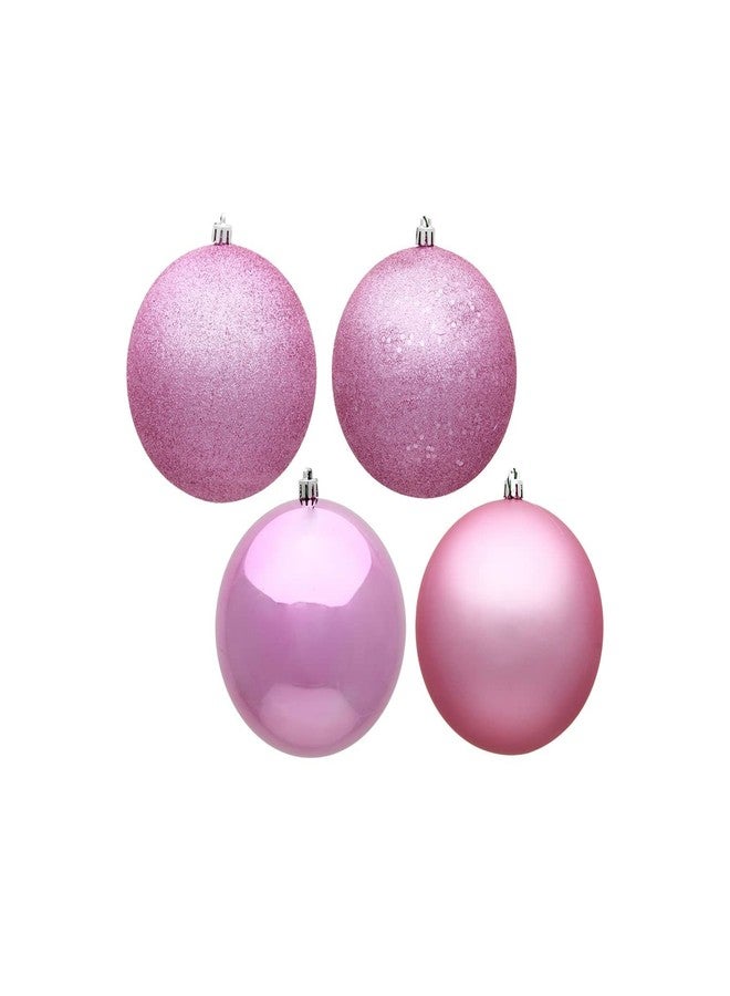 Vickerman 3" Pink 4-Finish Ball Ornament Set.Includes 16 Ornaments per Box. - Image 1